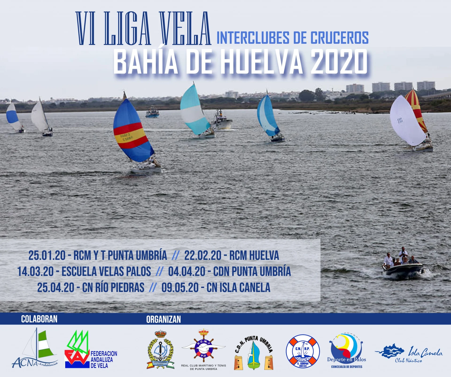 Cartel Liga Cruceros Bahia Huelva 2020