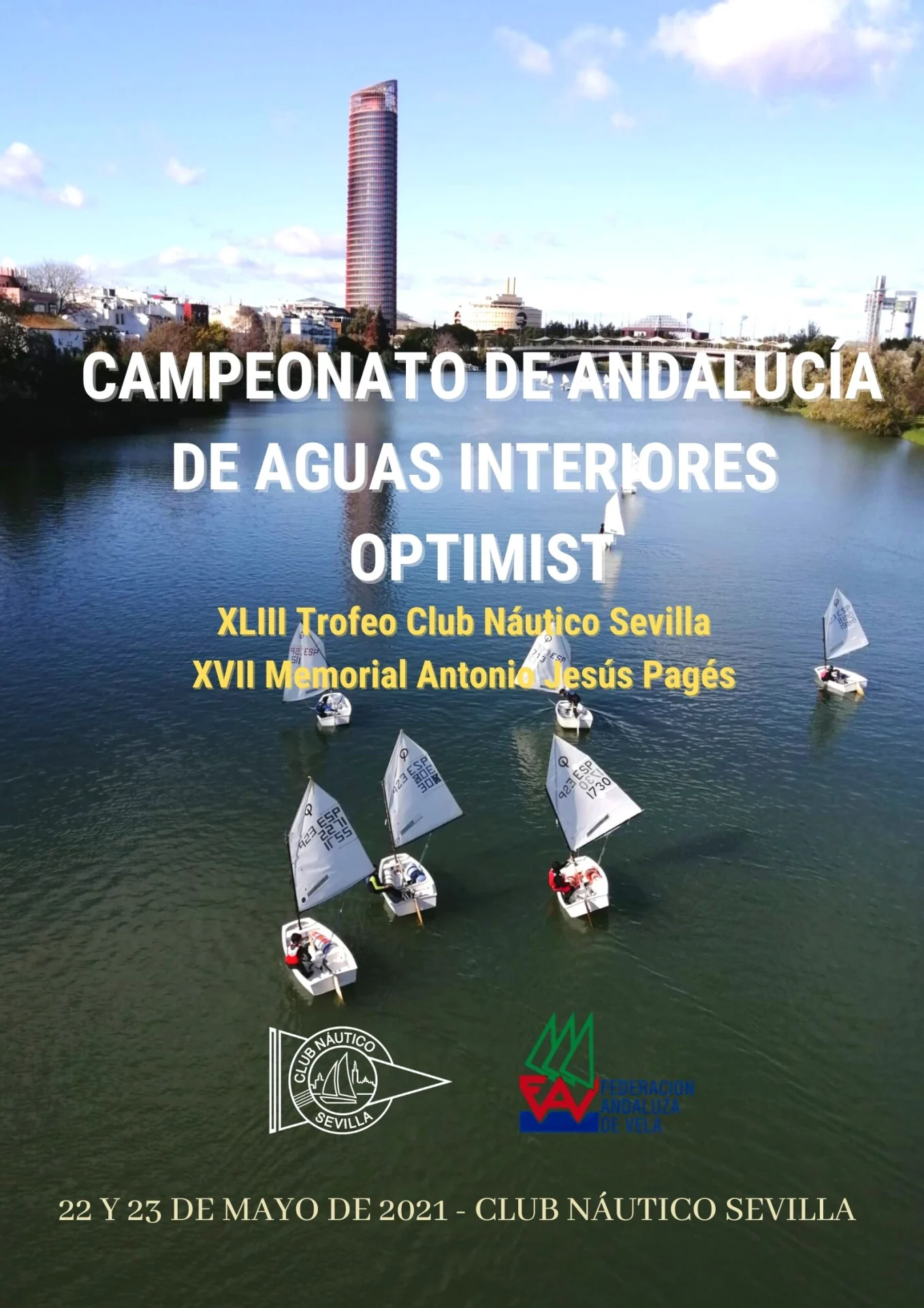 Cartel Campeonato De Andalucia De Aguas Interiores De La Clase Optimist 1